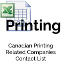 Canadian Printing Companies Contact List
