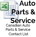 auto parts service canada fax database